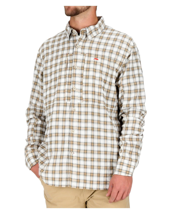 Simms Bugstopper LS Shirt Cork Plaid Model Simms Bugstopper LS Shirt Cork Plaid Model